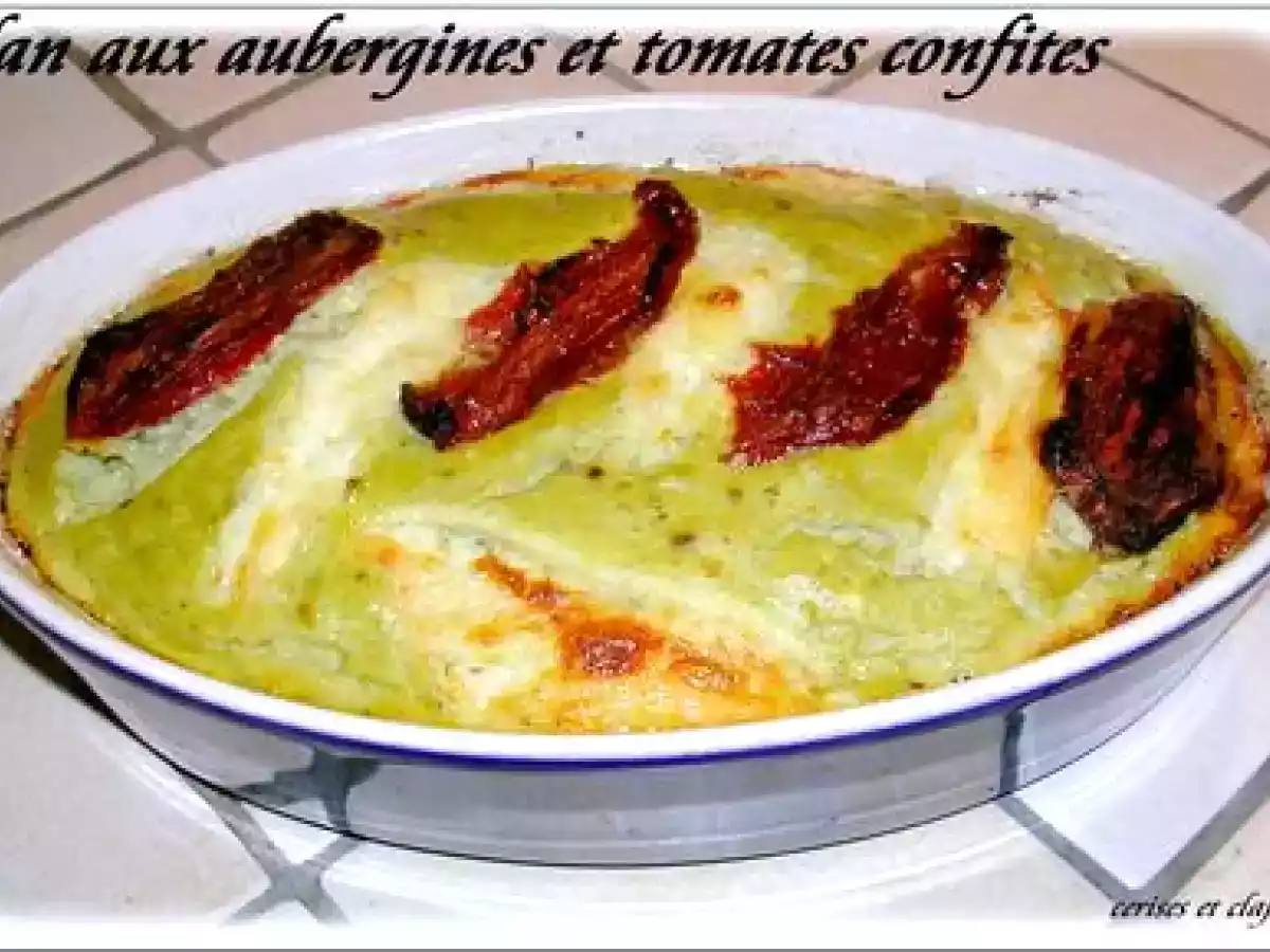 FLAN AUX AUBERGINES RICOTTA ET TOMATES CONFITES