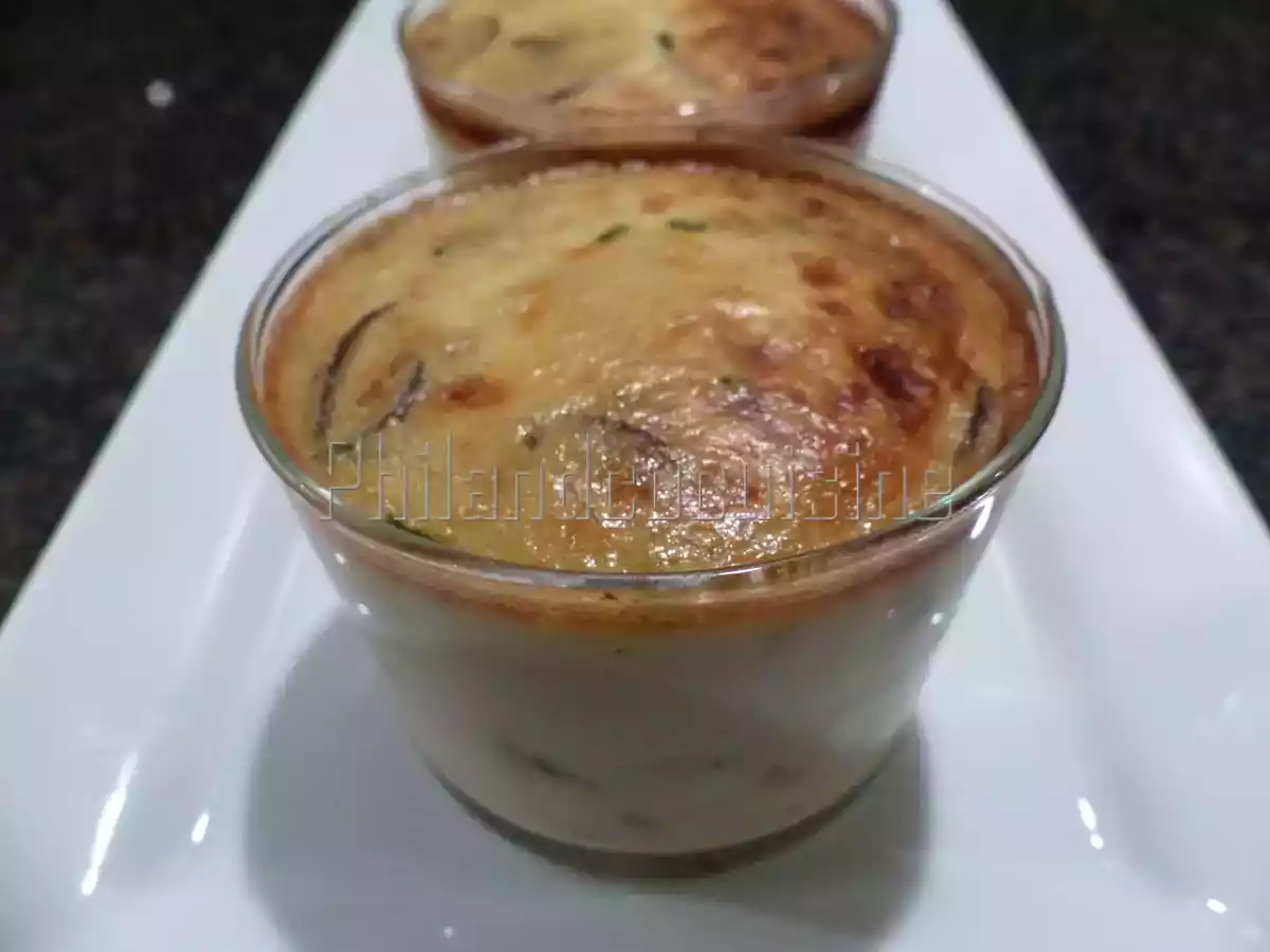 Flan aux champignons et au parmesan