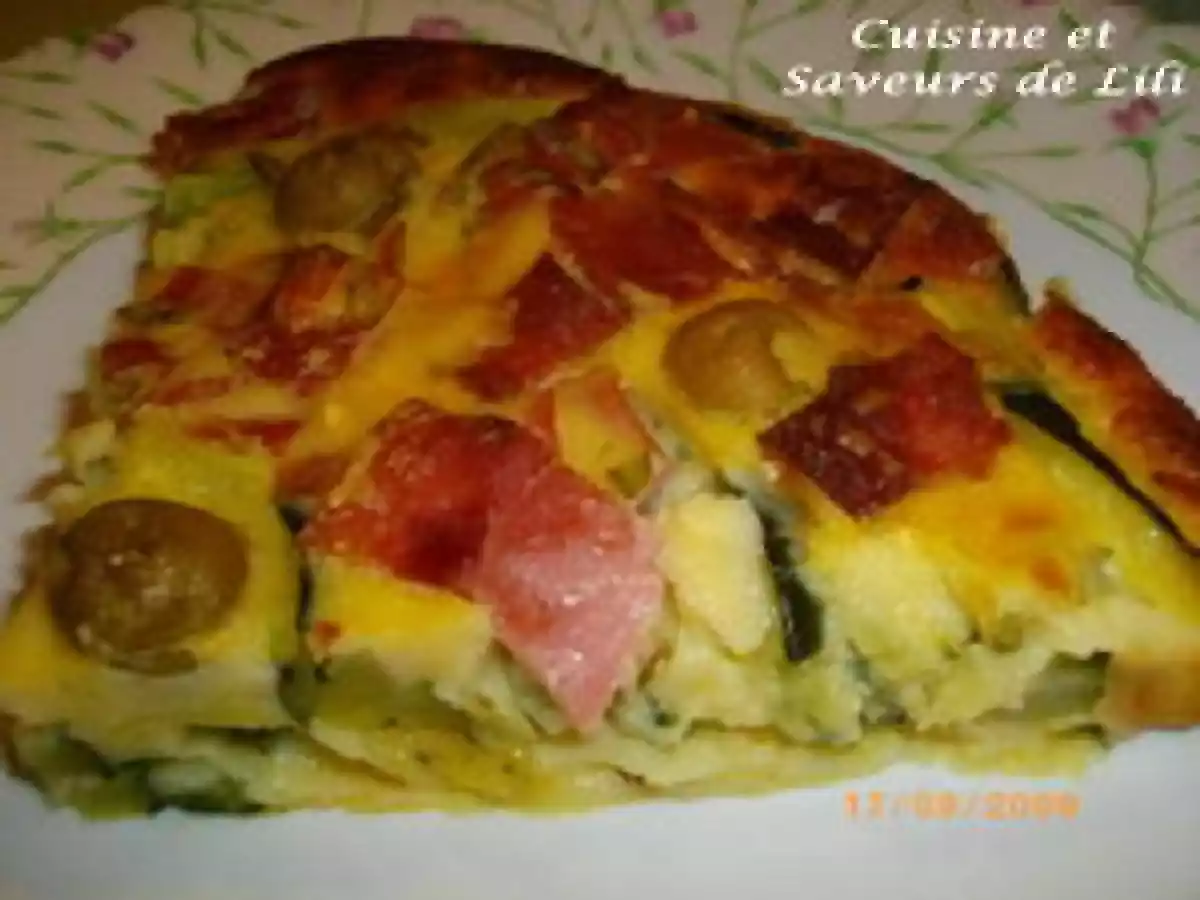 Flan aux courgettes et jambon