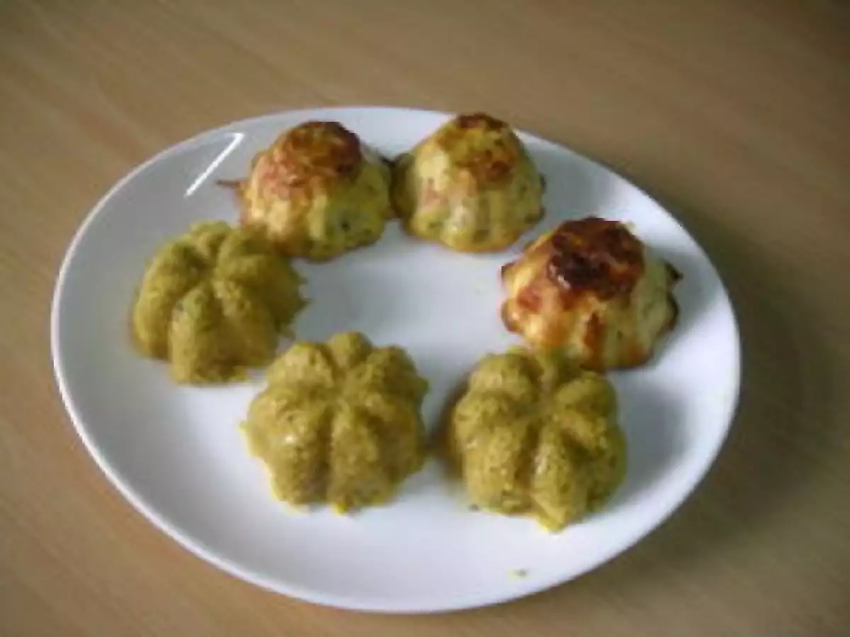 Flan aux légumes et Timbales de riz au curry