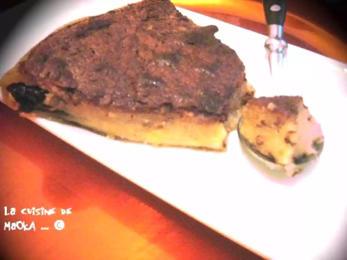 Flan aux pruneaux et pépites de chocolat