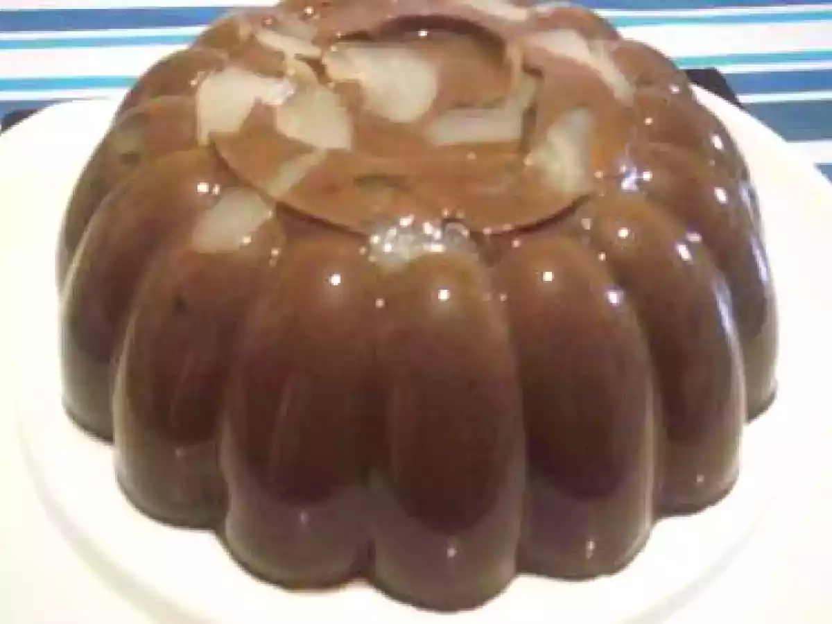 Flan choco-poire aux p'tits beurres