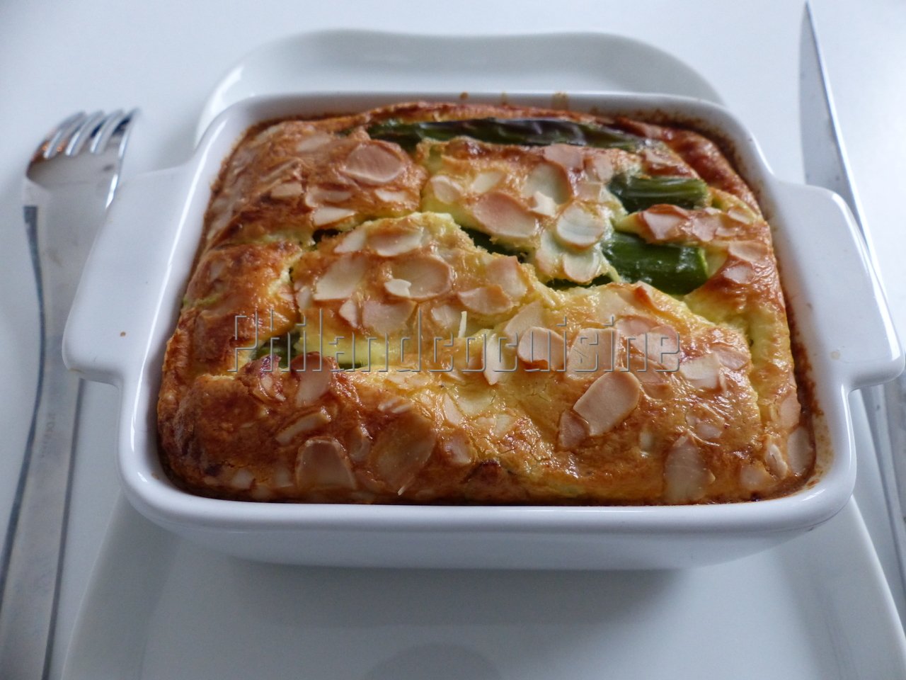 Flan d'asperges au parmesan et aux amandes Recette Ptitchef