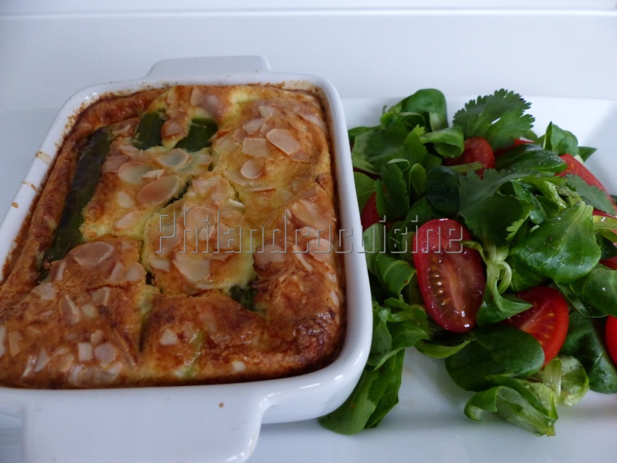 Flan d'asperges au parmesan et aux amandes Recette Ptitchef
