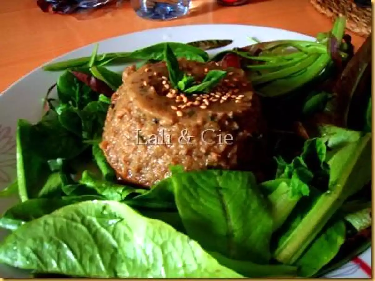 Flan d'aubergine et basilic à l'agar agar...