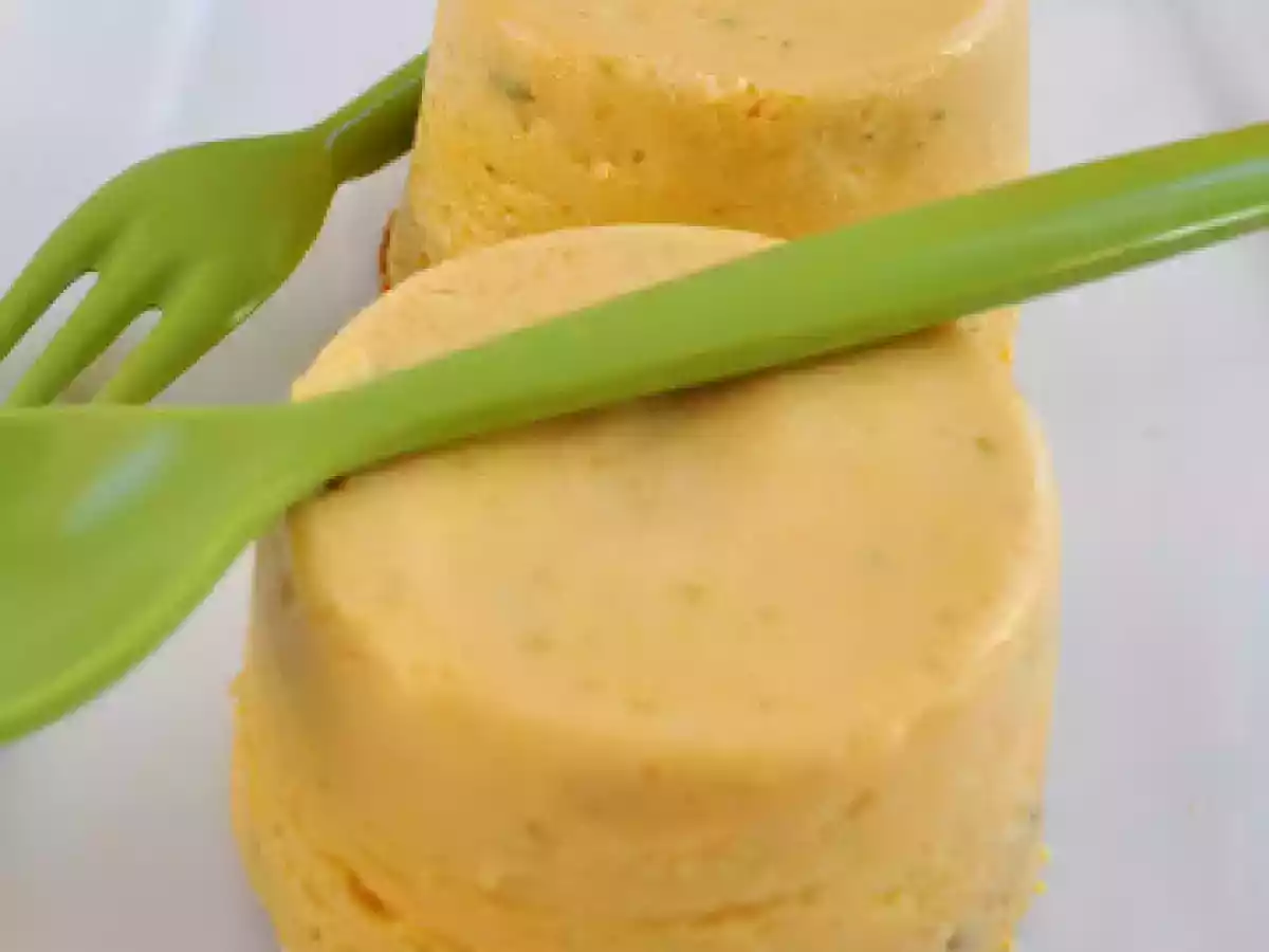 Flan de carottes et champignons à l'estragon.