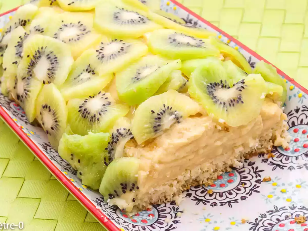 Flan de coco aux kiwis