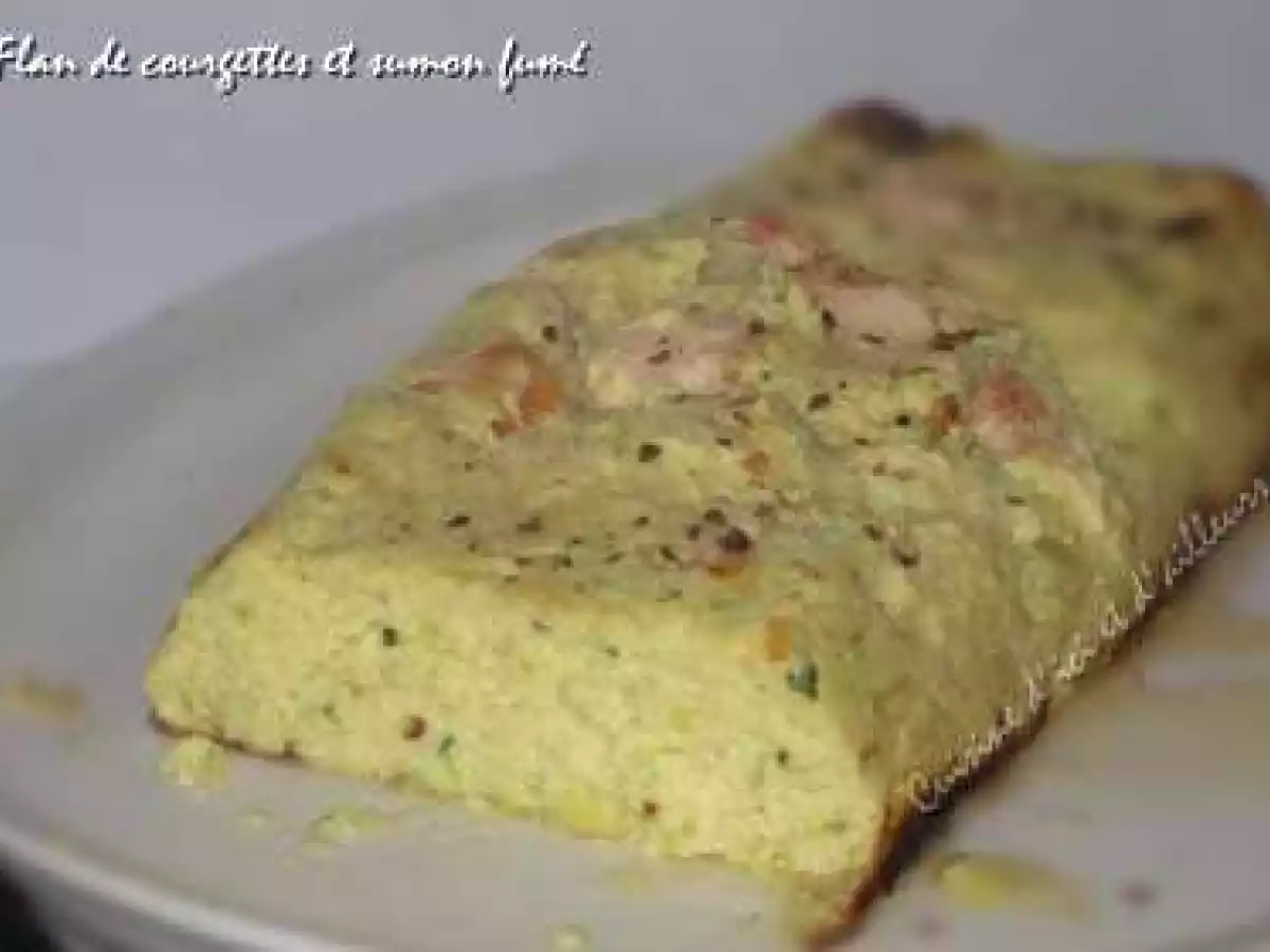 Flan de courgettes au saumon fumé