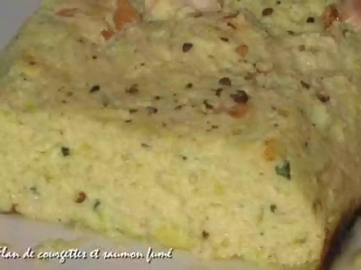 Flan de courgettes au saumon fumé - photo 2