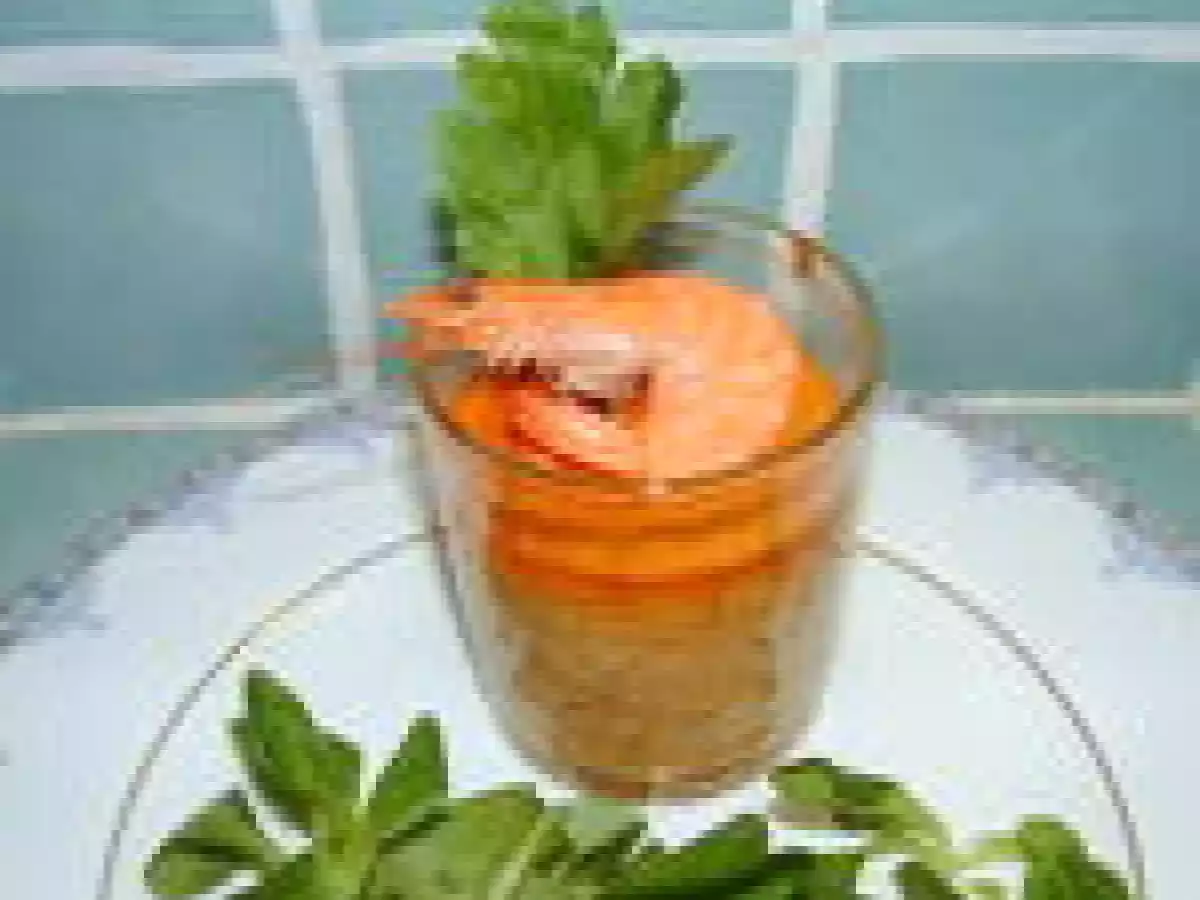 Flan de crevettes à la bisque de homard