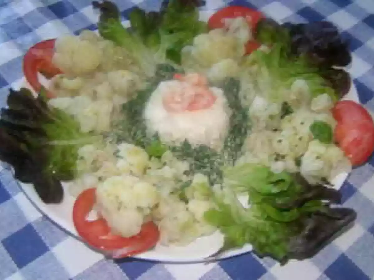 Flan de lieu noir au coulis de cresson