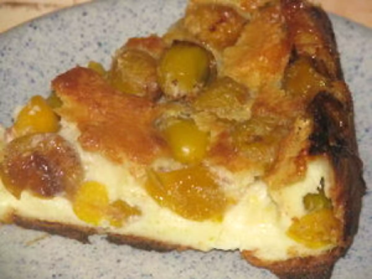 Flan de mirabelles à la noisette