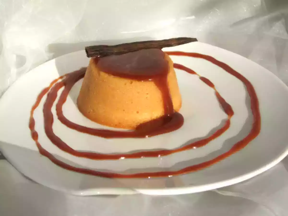 Flan de patates douces et son coulis à la vanille