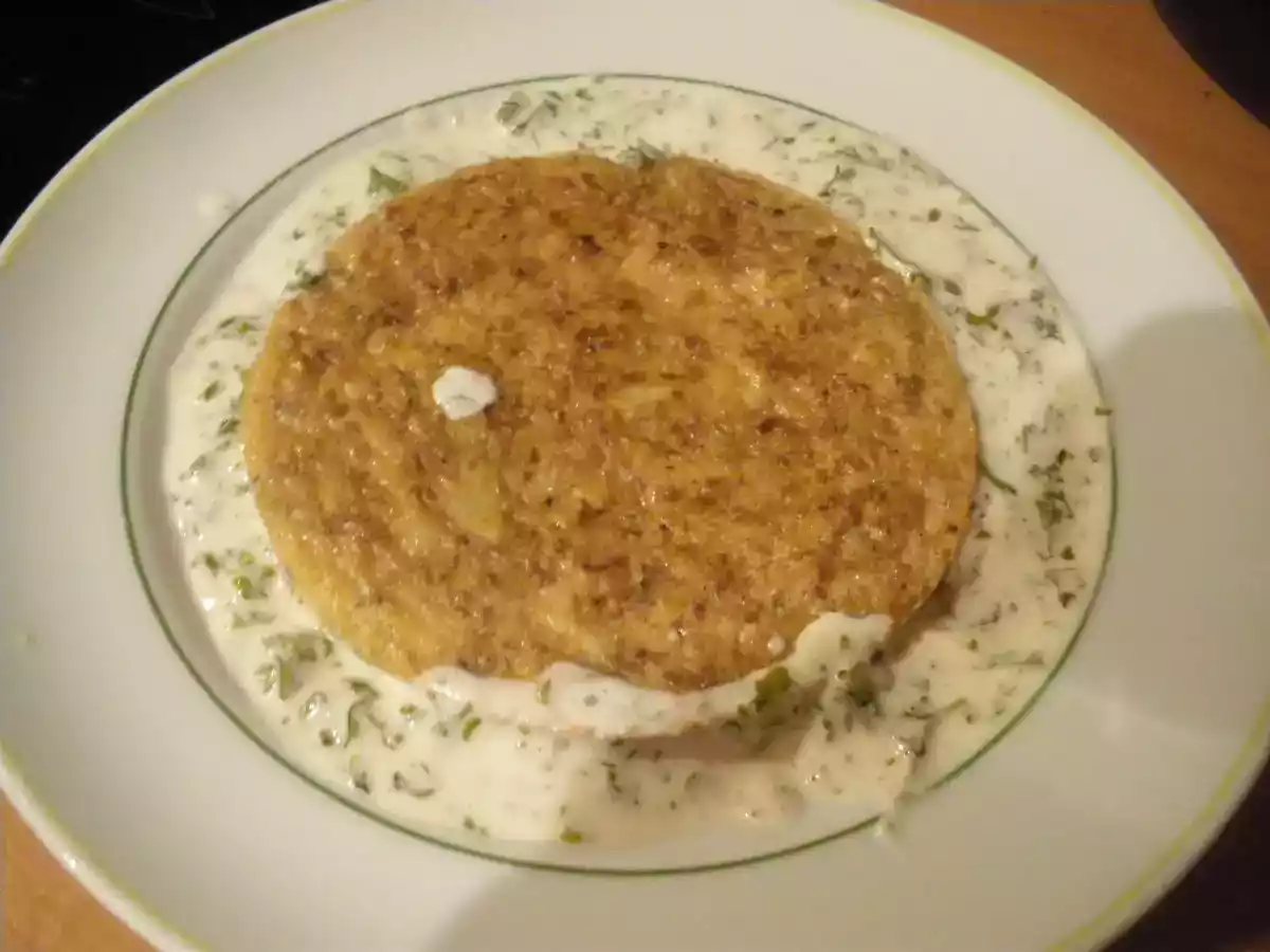 Flan de pleurottes à la crème de persil