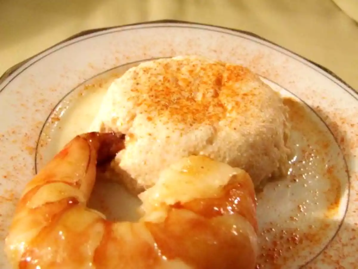 Flan de Saint-Jacques au tourteau & gamba rôtie au suc de crabe - photo 2