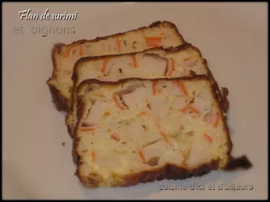 Flan de surimi et oignons - recette dukan