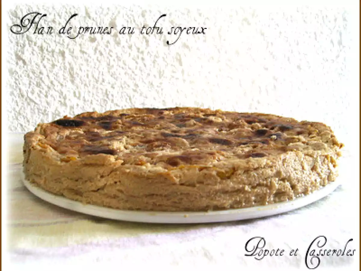 Flan fraîcheur de prunes au tofu soyeux