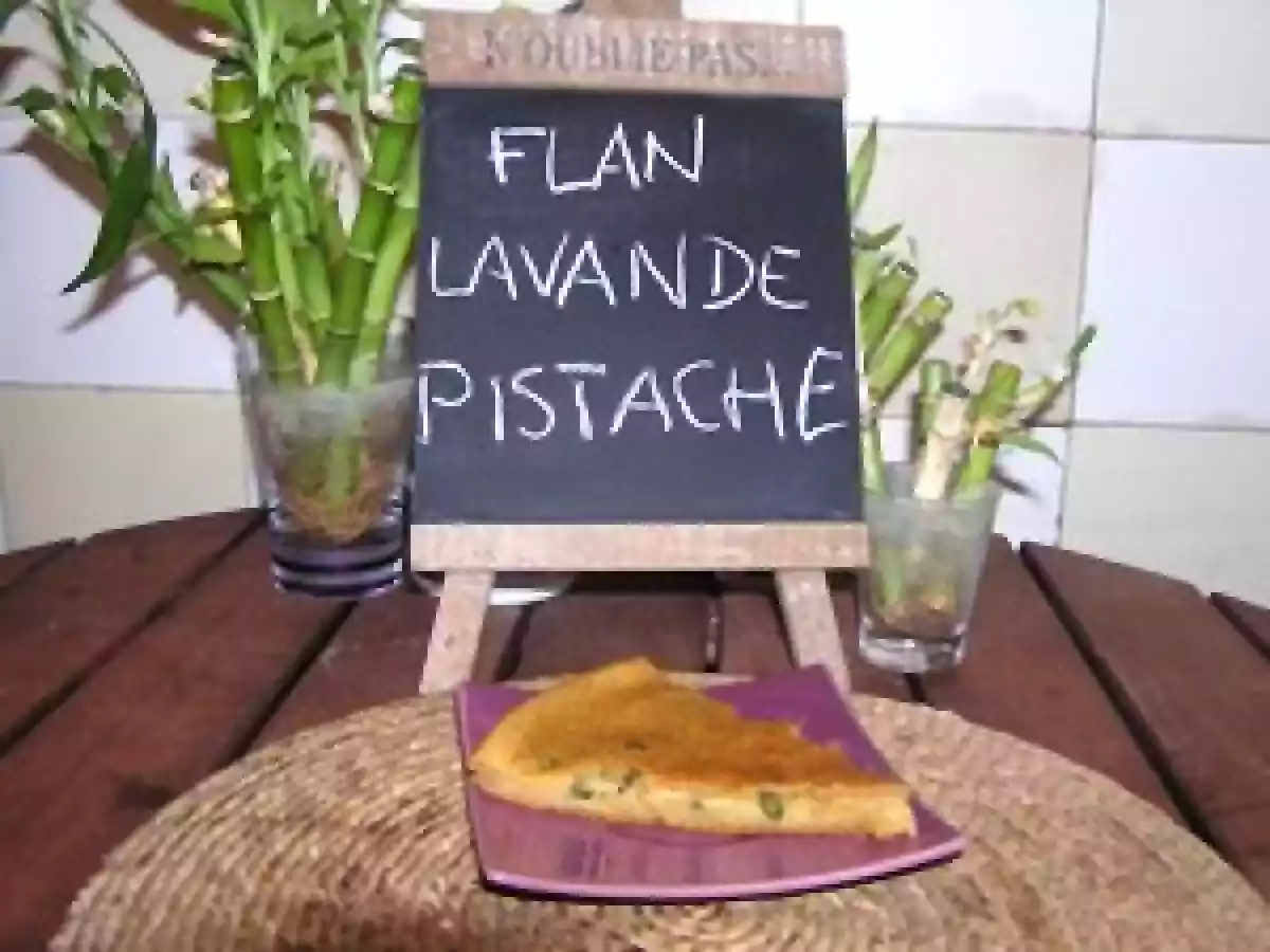 Flan lavande-pistache, ou comment j'ai recyclé ma crème anglaise