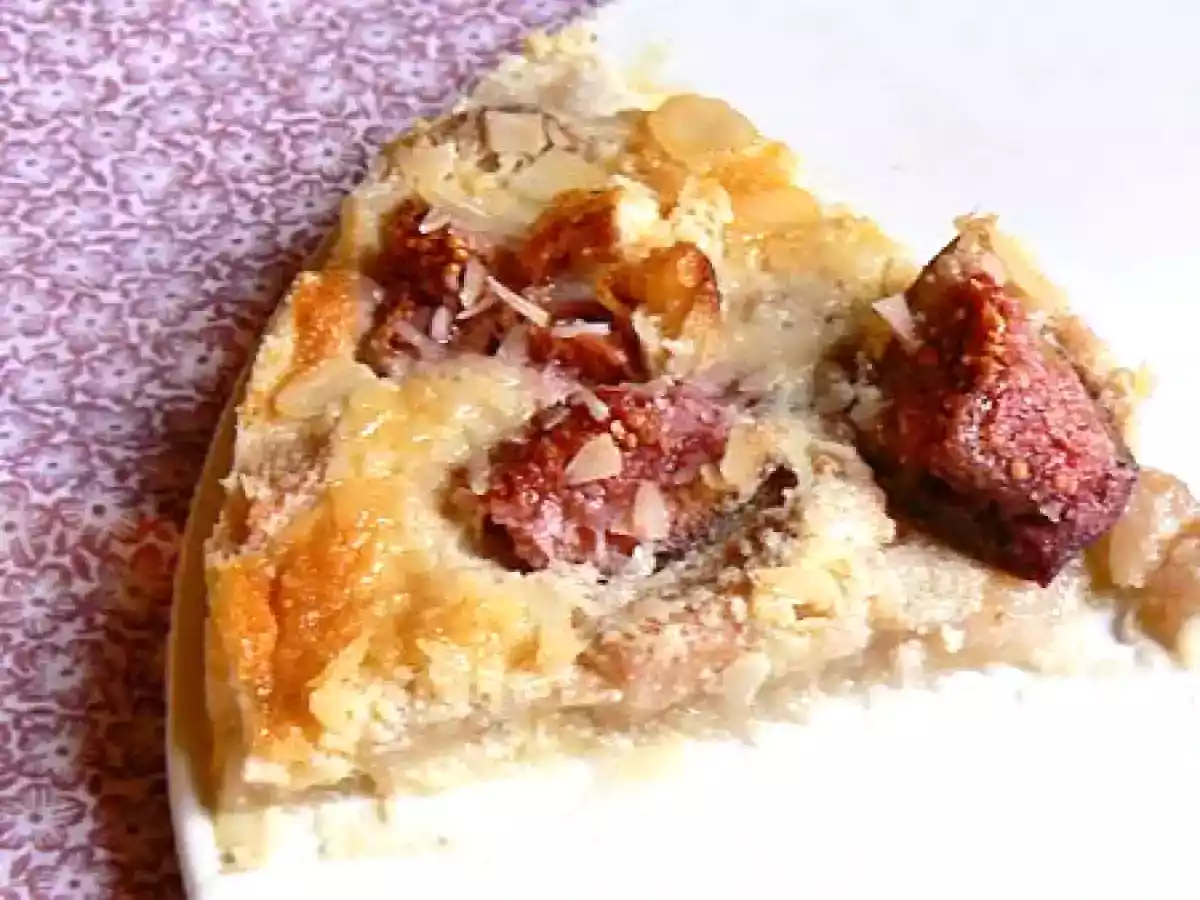 Flan léger poire figues amandes