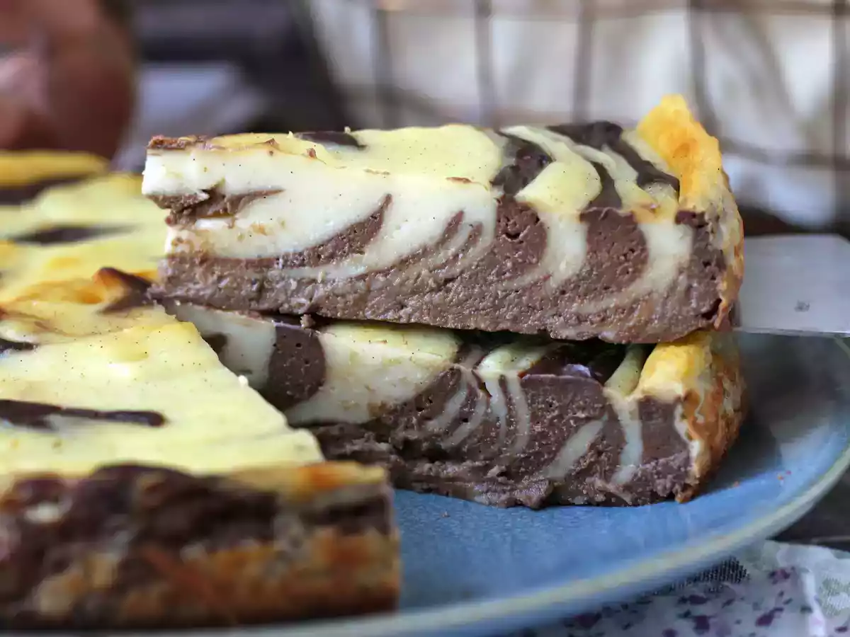 Flan marbré sans pâte super facile à faire pour un effet wahou garanti - photo 3