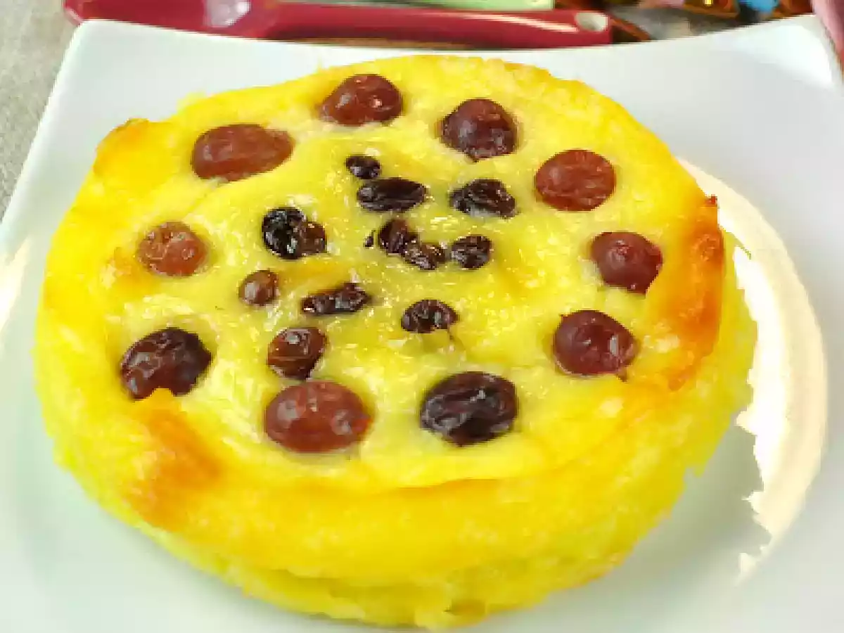 Flan parisien aux raisins de Corinthe