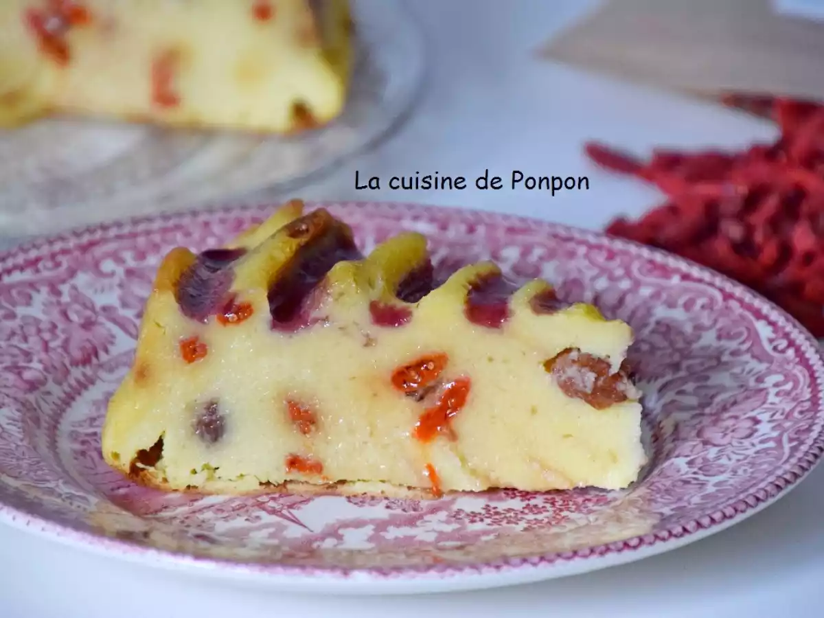 Flan pâtissier à la courgette aux baies de goji