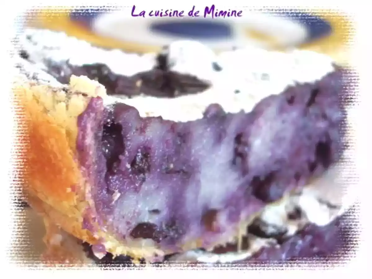 Flan pâtissier violet !! où comment liquider des myrtilles surgelées - photo 4