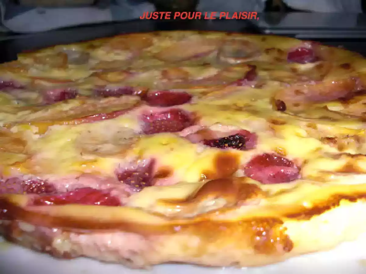 FLAN PÊCHE BANANE FRAISE