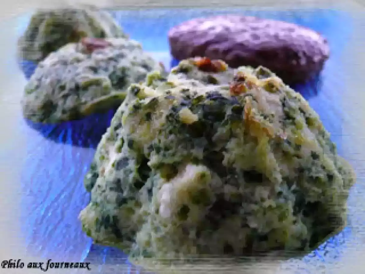 Flans à la brousse & aux épinards