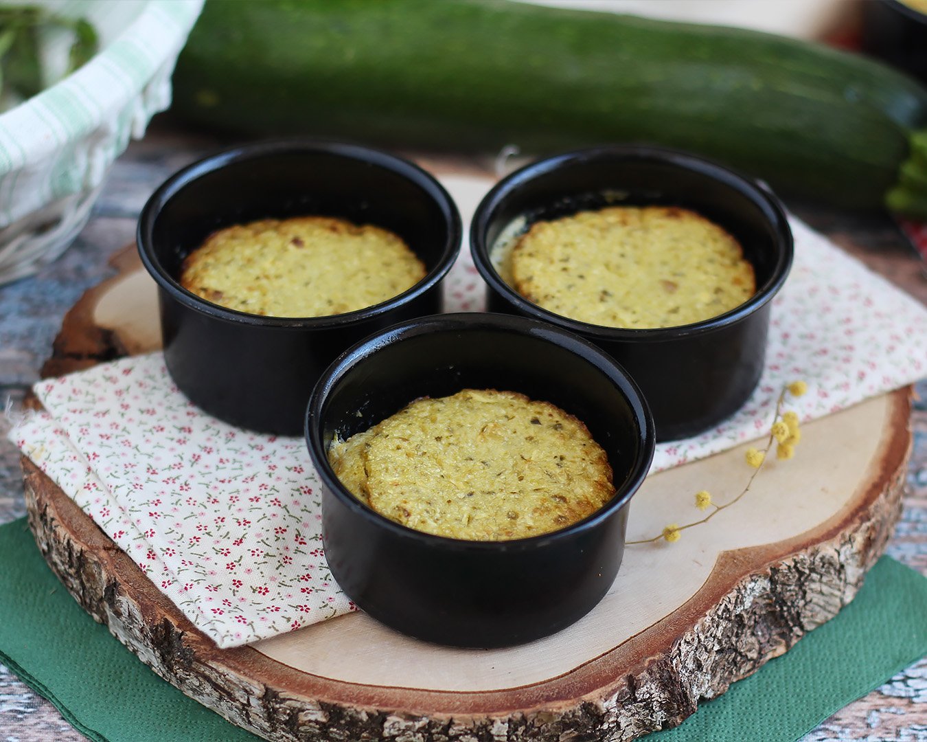 Flans à la courgette et au pesto sans gluten Recette Ptitchef