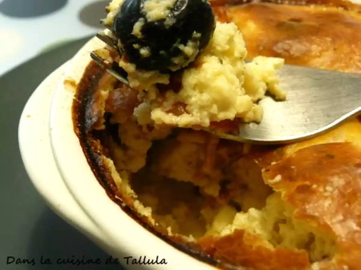 Flans à la ricotta, olives noires et parmesan - photo 3