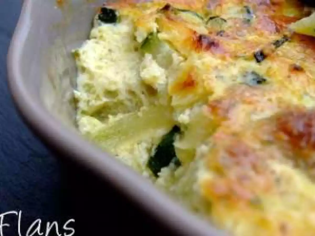 Flans de courgette au pesto