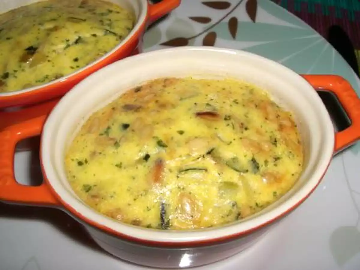 Flans de courgette aux pignons