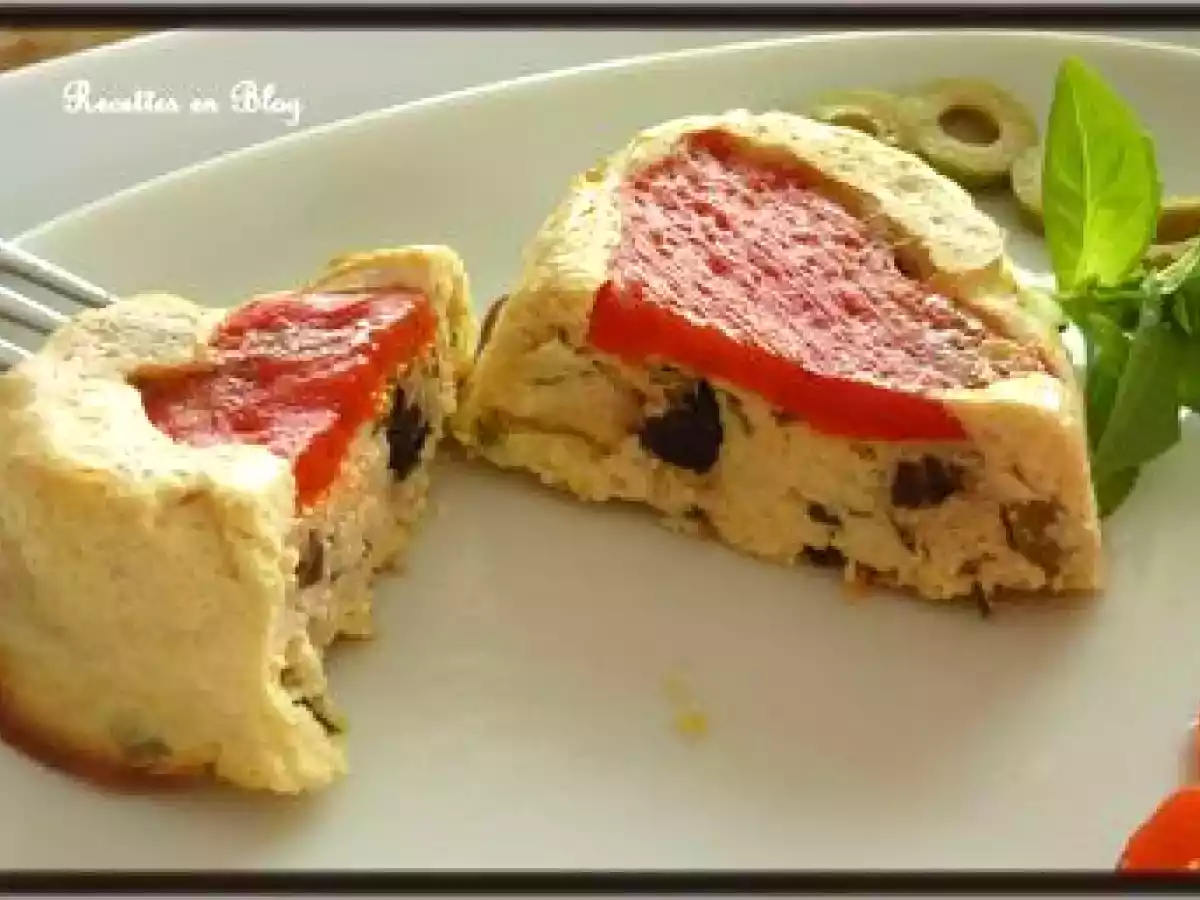 FLANS DE RICOTTA AUX OLIVES ET AUX POIVRONS - photo 2