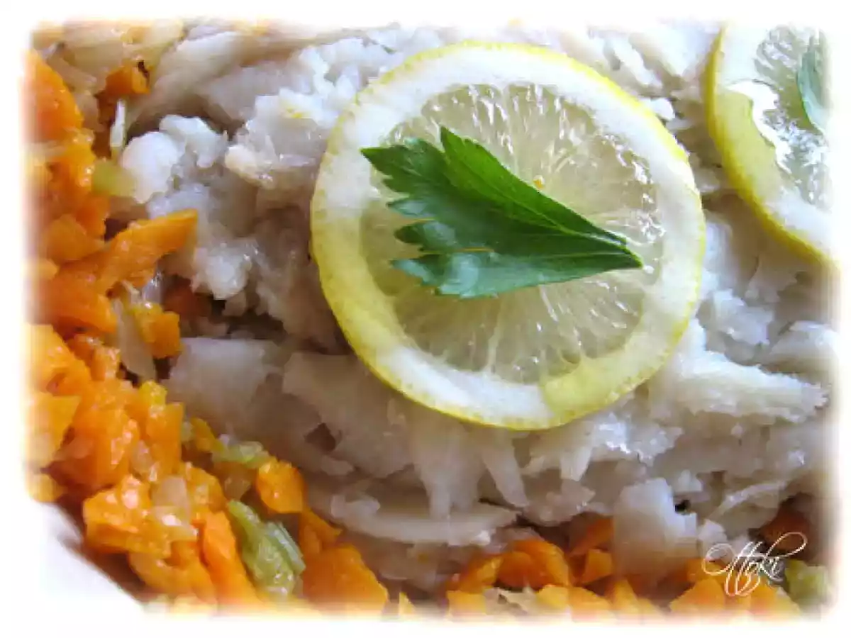 Flétan et légumes fondants à la vapeur et béchamel allégée aux champignons - photo 2