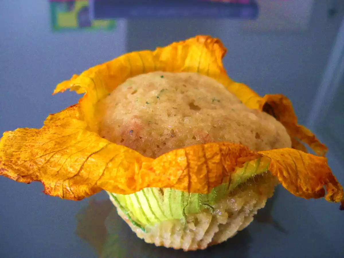 Fleur en muffin courgette et noix - photo 2