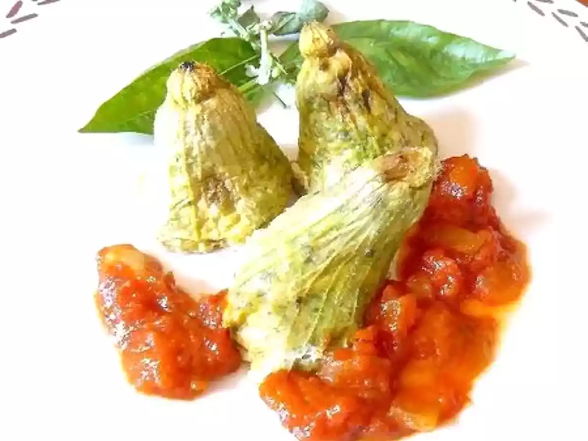 Fleurs de courge farcies....... la recette de Mémé !