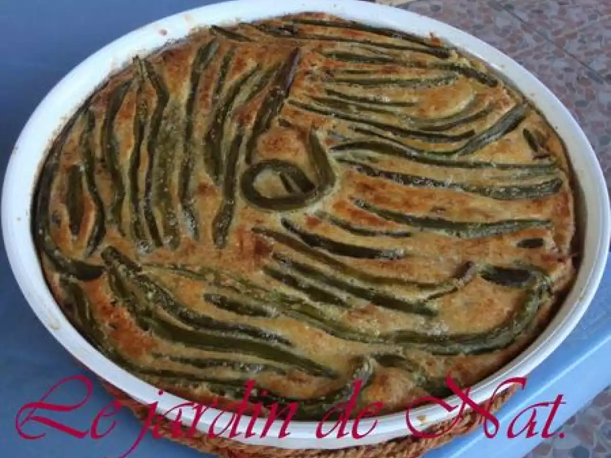 Flognarde aux haricots verts et parmesan