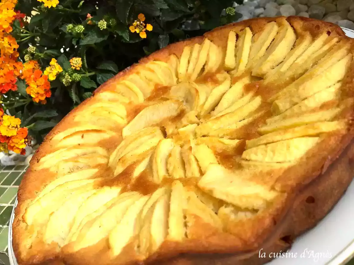 Flognarde aux pommes et au rhum