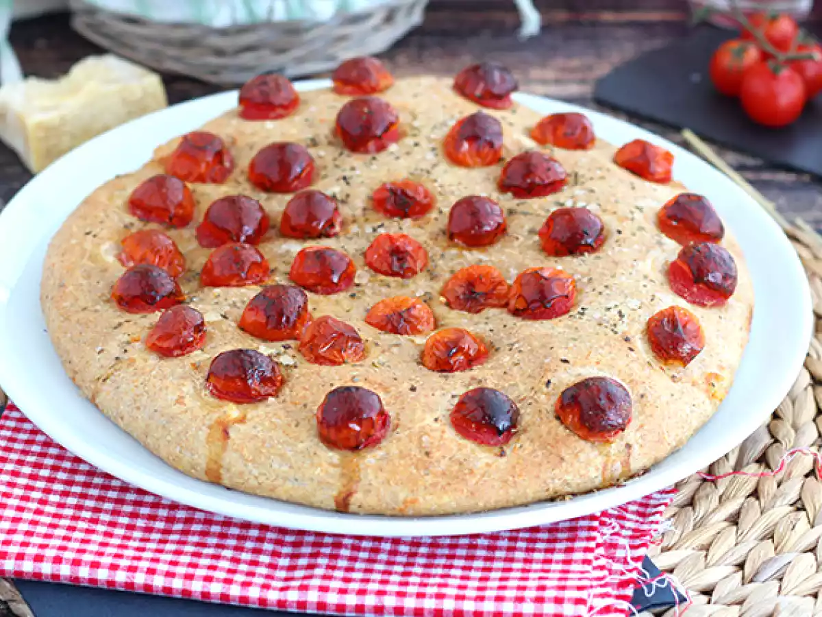 Focaccia aux tomates cerises