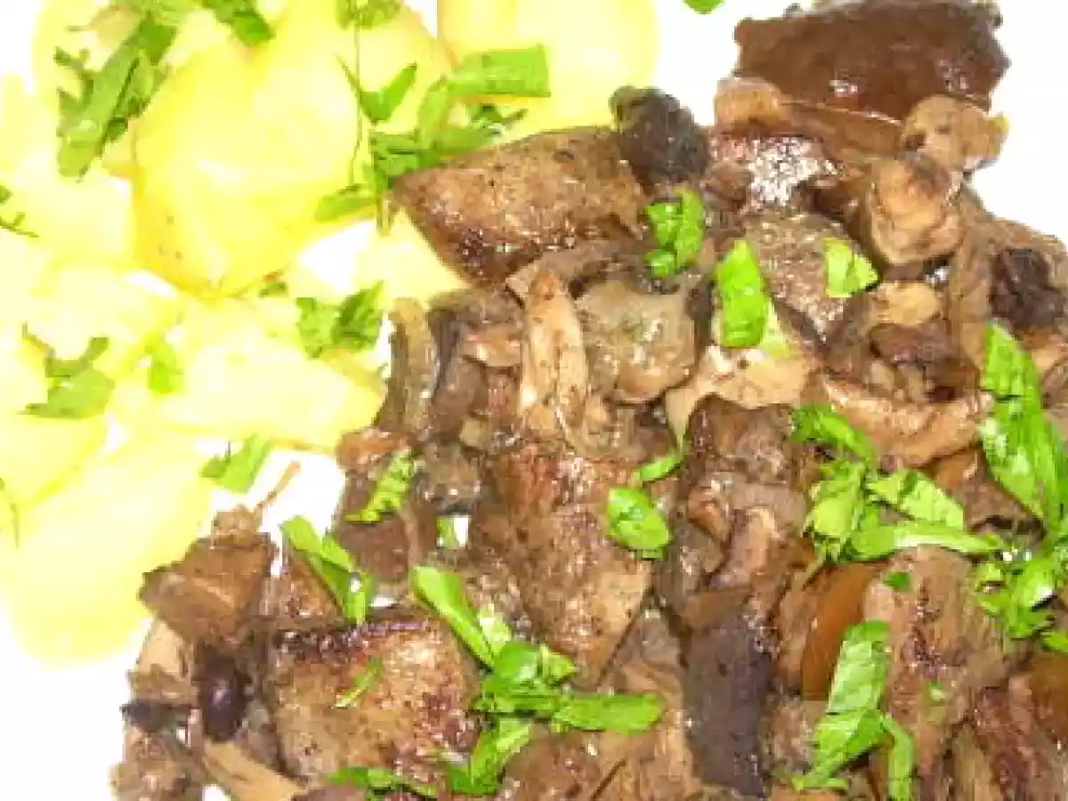 Foie de porc au vinaigre blanc