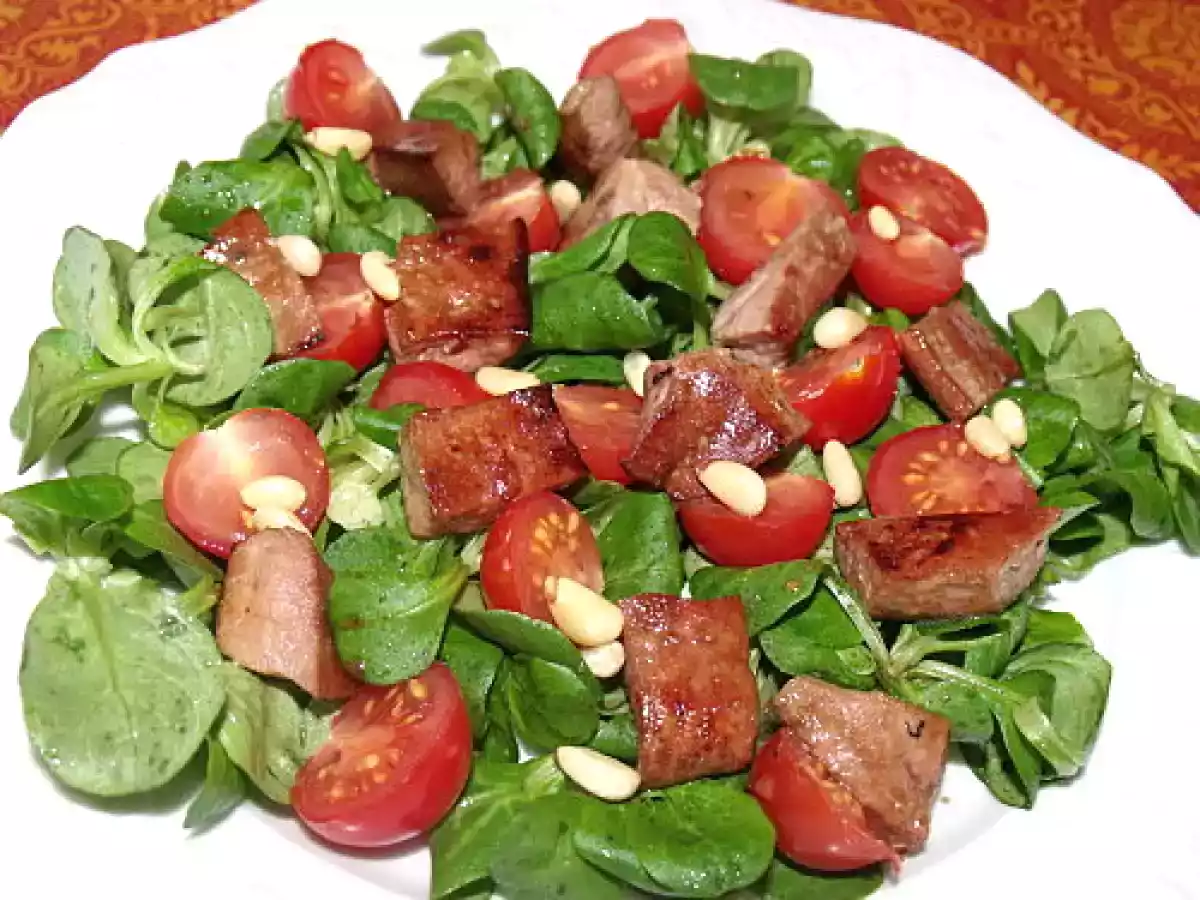 Foie de veau poêlé en salade de mâche - photo 2