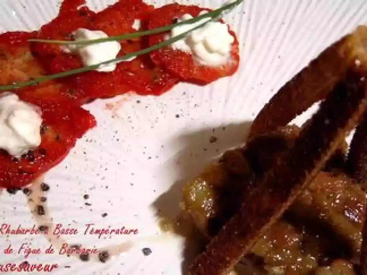 Foie Gras à la Rhubarbe en Basse Température et Carpaccio de Figues de Barbarie - photo 2