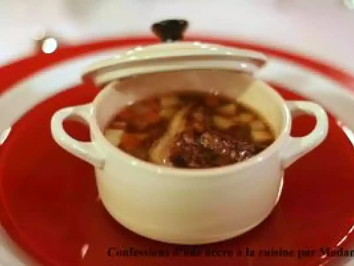 Foie gras en cocotte, légumes anciens et bouillon gingembre-orange - photo 3