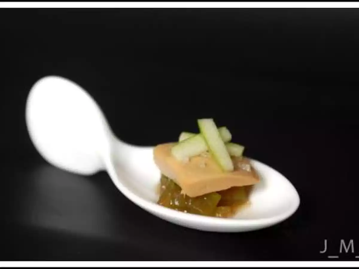 Foie gras et Granny-smith mariés en amuse-bouche - photo 2