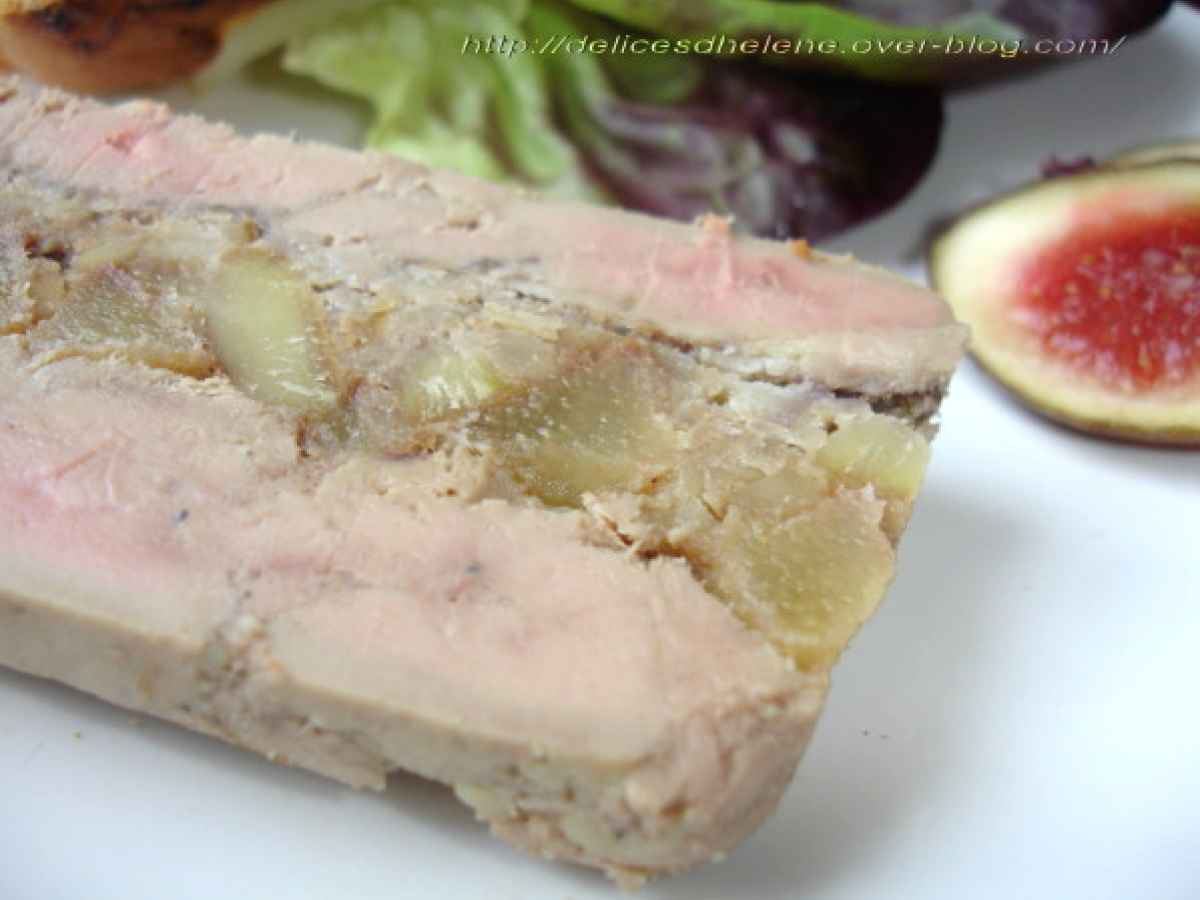 Foie gras marbre aux poires caramelisees et aux marrons, Recette Ptitchef