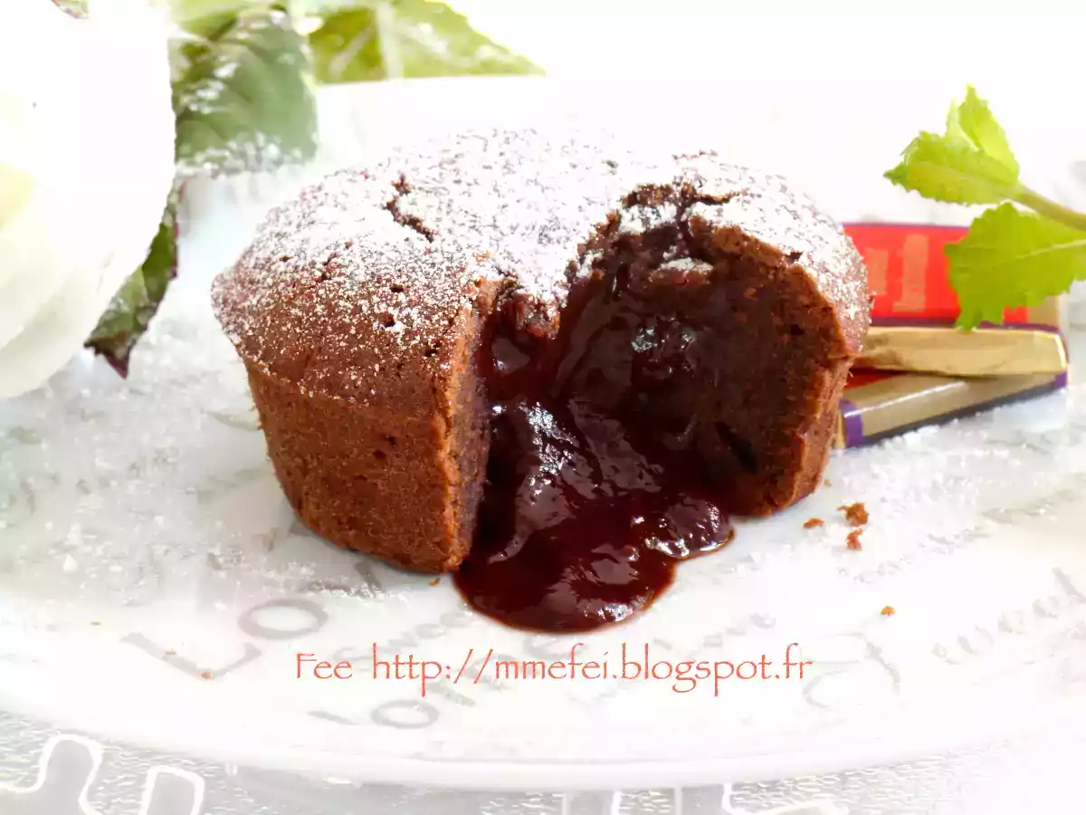 Fondant au chocolat au coeur coulant (Pâques)