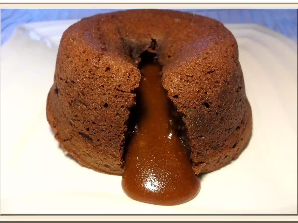 Fondant au chocolat et son coeur coulant de spéculoos.