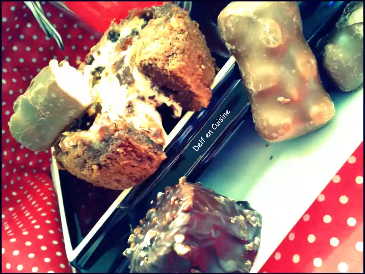 Fondant Chocolat au lait & Rocher Praliné au coeur d'Ourson Guimauve