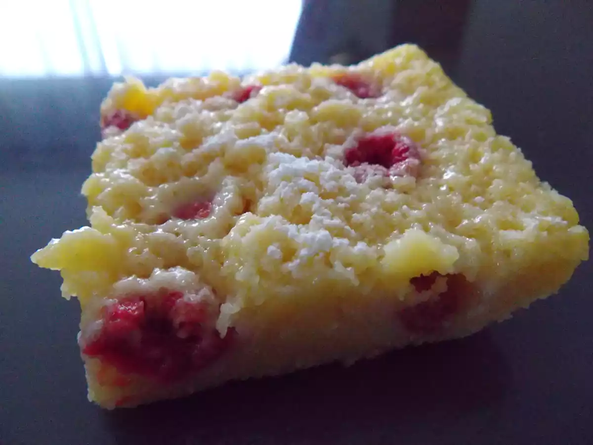 Fondant chocolat blanc et framboises